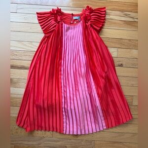 Abel and Lula Pleated Red Dress